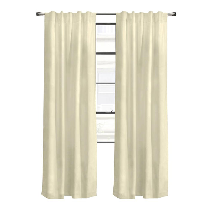 Thermalogic Weathermate Topsions Room Darkening Provides Daytime and Nighttime Privacy Curtain Panel Pair Each 40" x 63" Natural