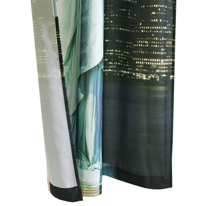Habitat Photo Real Statue Of Liberty Light Filtering Pole Top Curtain Panel 100% Polyester Pair Each 37" x 84" Multicolor