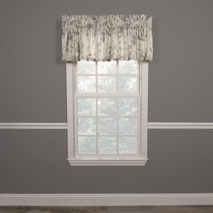 Ellis Curtain Abigail High Quality Water Proof Room Darkening Blackout Tailored Window Valance - 80 x 15", Lilac