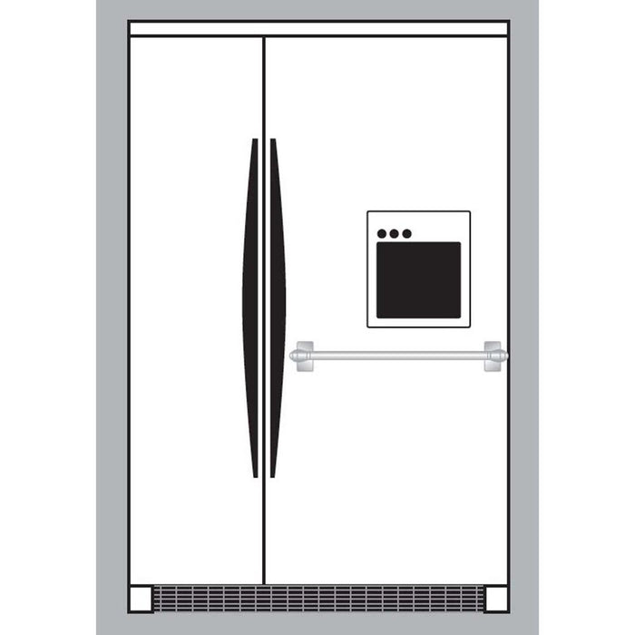 Versailles 1/2" Diameter Magnetic Curtain Rod Set - 15x28", White