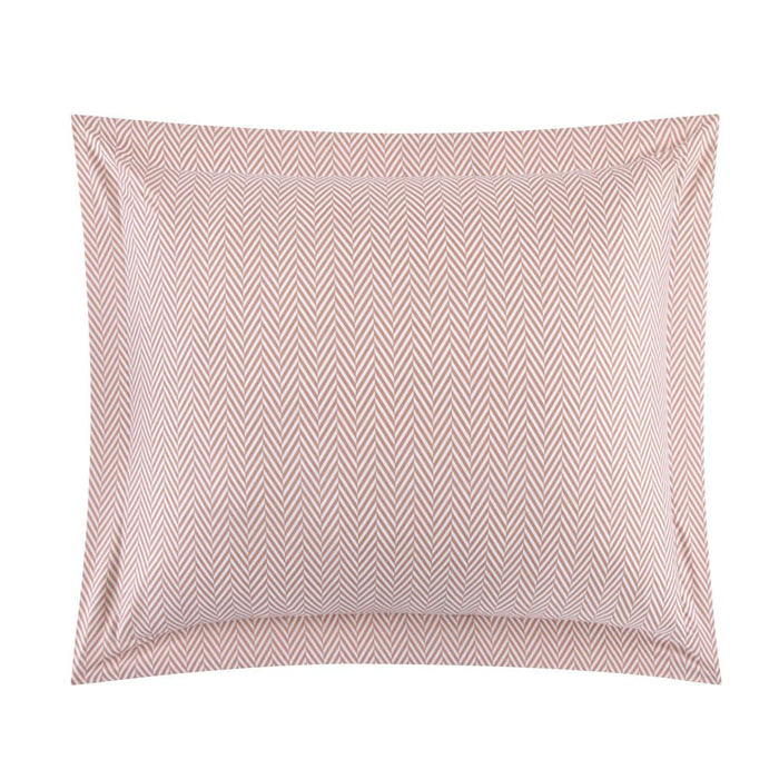 Chic Home Laurel Duvet Cover Set Graphic Herringbone Pattern Print Design Bedding - Pillow Sham Included - 2 Piece - Twin 68x90", Blush