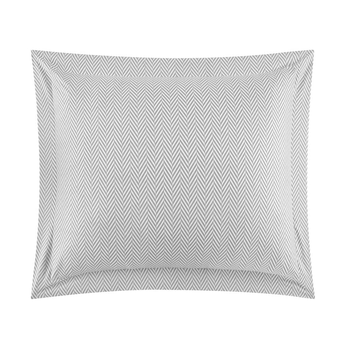 Chic Home Laurel Duvet Cover Set Graphic Herringbone Pattern Print Design Bedding - Pillow Sham Included - 2 Piece - Twin 68x90", Grey