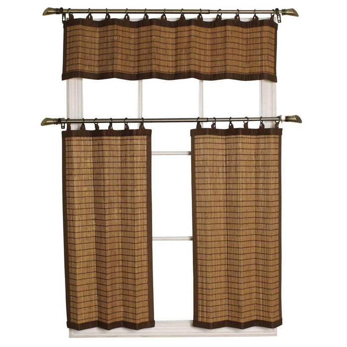 Versailles Valance Patented Ring Top Bamboo Panel Series - 12x72'', Colonial