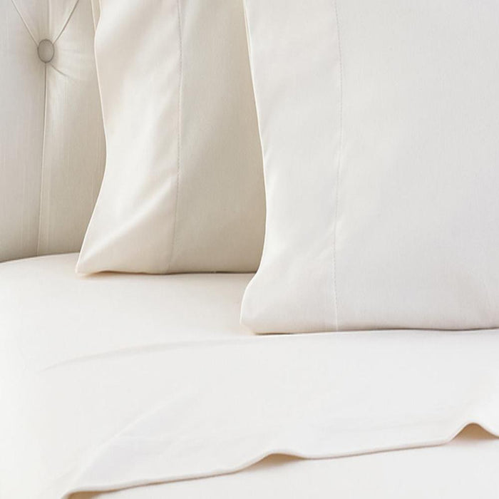 Shavel Micro Flannel High Quality Sheet Set - Twin XL Flat/Fitted Sheet 66x96"/81x39x14" Pillowcase 21x32" - Ivory.