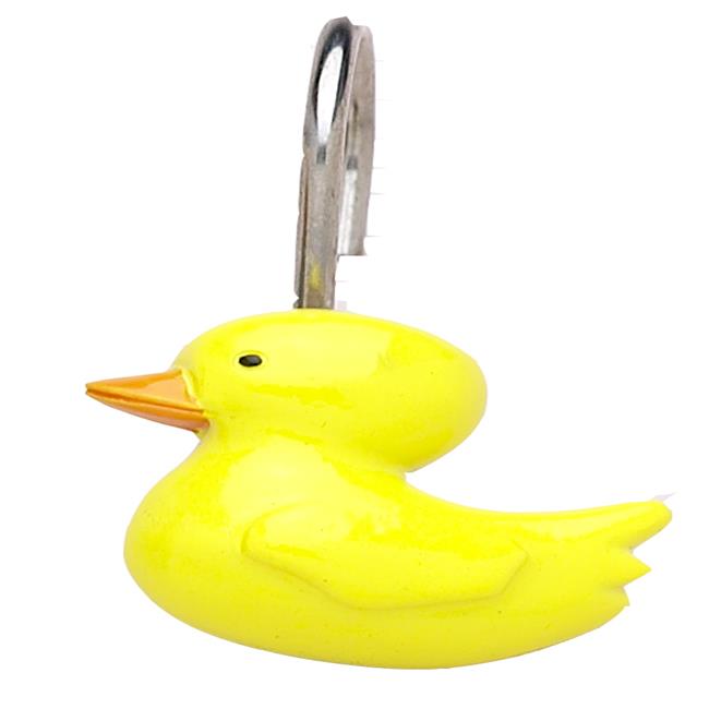 Carnation Home Fashions "Ducky" Resin Shower Curtain Hooks - Yellow 1.5x1.5"