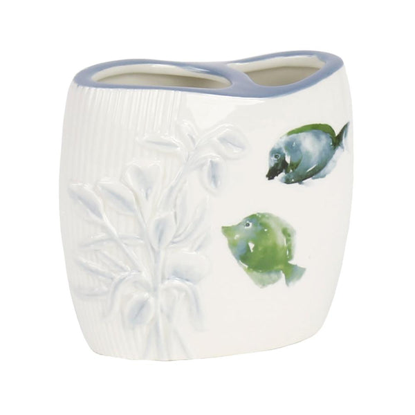 Saturday Knight Ltd Atlantis High Quality Stylish Easily Fit And Durable Everyday Use Toothbrush Holder - 4.12x2.6x4.6", Aqua