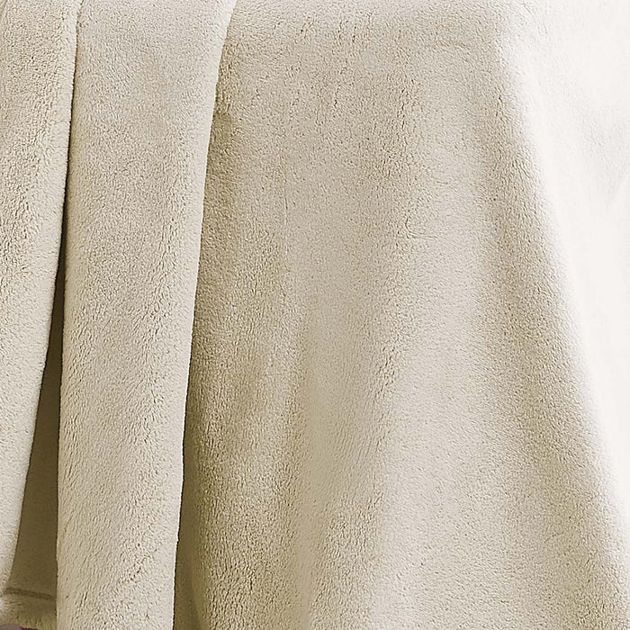 RT Designers Collection Morgan Perfect for Afternoon Naps or Home Decor Solid Matte Fleece Throw 50"x70" Beige