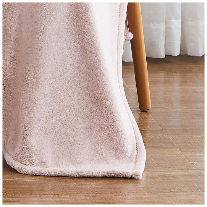 RT Designers Collection Morgan Perfect for Afternoon Naps or Home Decor Solid Matte Fleece Throw 50"x70" Blush