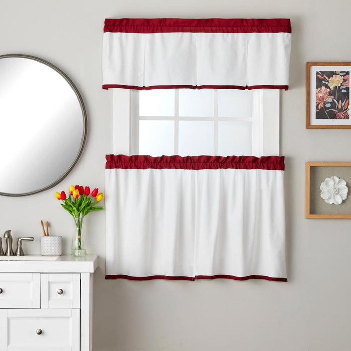 SKL Home By Saturday Knight Ltd Marrisa Curtain Tier Pair - 2-Pack - 56X24", Berry