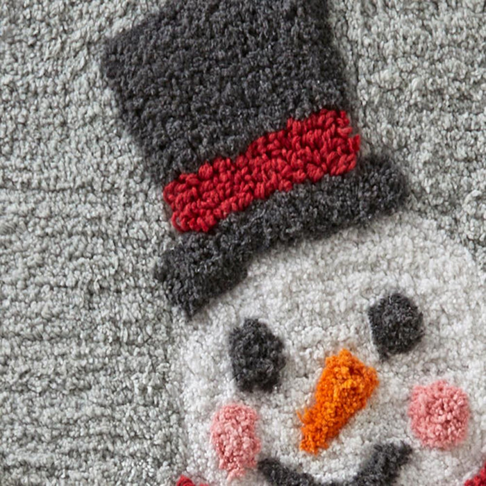 SKL Home By Saturday Knight Ltd Whistler Snowman Rug - 20X30", Dove Gray