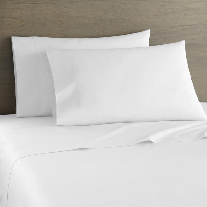250 Thread Count Cotton Percale Sheet Set, King, Pure White - King,Pure White
