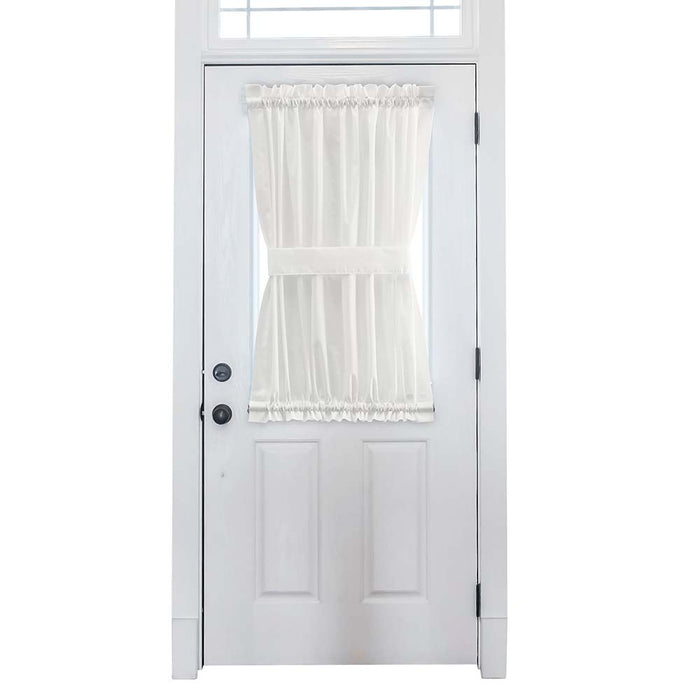 Ellis Stacey 1.5" Rod Pocket High Quality Fabric Solid Color Door Panel Ice Cream