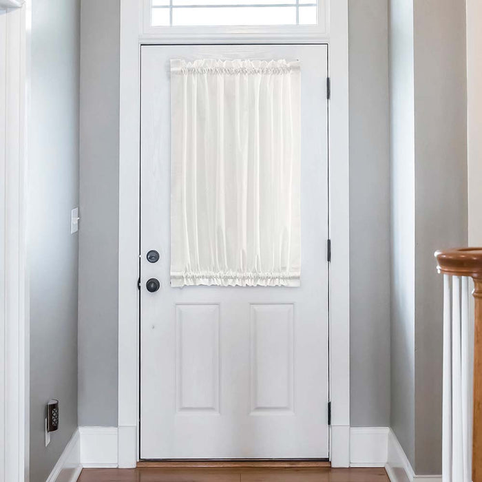 Ellis Stacey 1.5" Rod Pocket High Quality Fabric Solid Color Door Panel Ice Cream