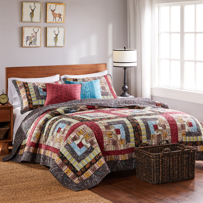 Greenland Home Fashion Colorado Lodge Bonus Set - 5 - Piece - Full/Queen 90x90", Multi - Full/Queen