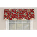 RLF Home Gianna Petticoat Valance Red. 3"Rod Pocket, Contrast Bottom fabric. 50"W x 15"L - Red