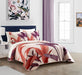 NY&C Home Trident 3 Piece Quilt Set Contemporary Large Scale Floral Print Design Bedding - Pillow Shams Included, Queen - Queen