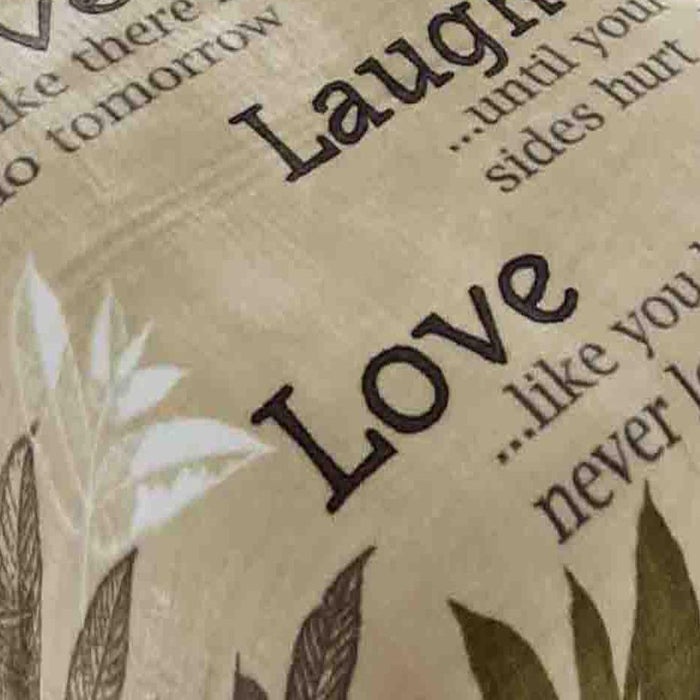 High Pile Oversized 90x90 Luxury Coverlet Blanket, One Size, Live Laugh Love - Live Laugh Love