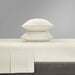 Chic Home Siena Sheet Set Solid Color Striped Pattern Technique - Includes 1 Flat, 1 Fitted Sheet, and 2 Pillowcases - 4 Piece - King 108x102", Beige - King