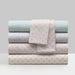 NY&C Home Lucille 4 Piece Sheet Set Super Soft Two-Tone Interlaced Geometric Pattern Print Design – Includes 1 Flat, 1 Fitted Sheet, and 2 Pillowcases, Queen, Rose Pink - Rose