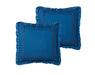 Chic Home Yvette Comforter Set Ruffled Pleated Flange Border Design Bed In A Bag Blue, King - King
