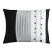 Chic Home Lainy Comforter Set Color Block Pleated Ribbed Embroidered Design Bedding Black, King - King