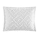 NY&C Home Cody 3 Piece Cotton Quilt Set Clip Jacquard Geometric Pattern Bedding - Pillow Shams Included, King, White - King