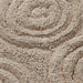Knightsbridge Beautiful Circle Design Premium Quality Year Round Cotton With Non-Skid Back Bath Rug 20" X 30" Stone - 20" X 30"