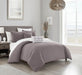 NY&C Home Davina 9 Piece Comforter Set Geometric Hexagonal Pattern Design Bed In A Bag Bedding - Sheets Pillowcases Decorative Pillows Shams Included, King, Lavender - King
