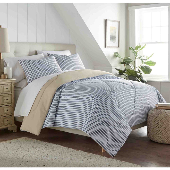 Seersucker Comforter Set, King, Sailor Stripe - King,Sailor Stripe