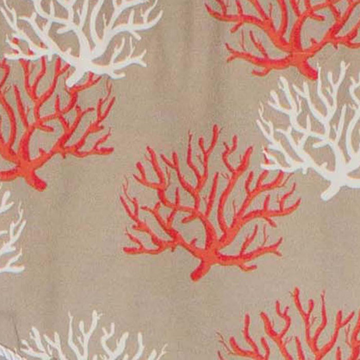 Sea Coral Cornice All Season 3" Rod Pocket Valance 50" x 17" Red by RLF Home