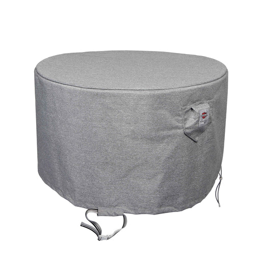 Summerset Shield Platinum 3-Layer Water Resistant Outdoor Fire Table Round Cover - 36.5x25", Grey Melange - 36.5x25