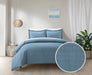 Chic Home Tyson Duvet Cover Set Contemporary Solid Color Shell With White Spots Animal Pattern Print Design Bedding - Pillow Shams Included - 3 Piece - King 104x90", Blue - King