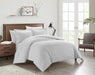 Chic Home Wesley Duvet Cover Set Contemporary Solid White With Dot Striped Pattern Print Design Bed In A Bag Bedding - Sheets Pillowcases Pillow Shams Included - 7 Piece - Queen 90x90", Charcoal Grey - Queen