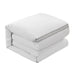 Chic Home Lewiston 7 Piece Cotton Blend Duvet Cover 1500 Thread Count Set Solid White With Embroidered Details Bed In A Bag Queen Grey - Queen