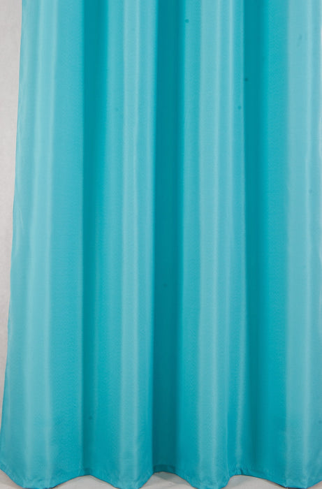 Olivia Gray Gilbert Solid Single Grommet Curtain Panel Pair - 54x84", Turquoise - 54x84"