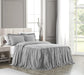 Chic Home Ashford Quilt Set Crinkle Crush Ruffled Drop Design Bed In A Bag Bedding - Sheets Pillowcases Pillow Shams Included - 7 Piece - Queen 80x60", Grey - Queen