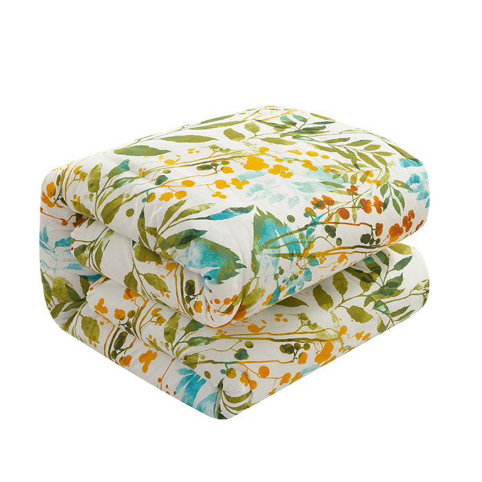 Chic Home Blaire 8 Piece Comforter Set Reversible Hand Painted Floral Print Design Bed In A Bag Bedding Multi-color