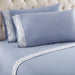 Shavel Micro Flannel Quality Lace-Edged Sheet Set - King Flat/Fitted Sheet 108x110/80x78x18" 2-Pillowcase 21x40" - Wedgewood. - King,Wedgewood