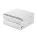 Chic Home Crete Cotton Comforter Set Solid White With Dual Stripe Embroidered Border Zig-Zag Details Hotel Collection Bedding - Includes Decorative Pillow Shams - 4 Piece - Queen 92x96, Navy - Queen