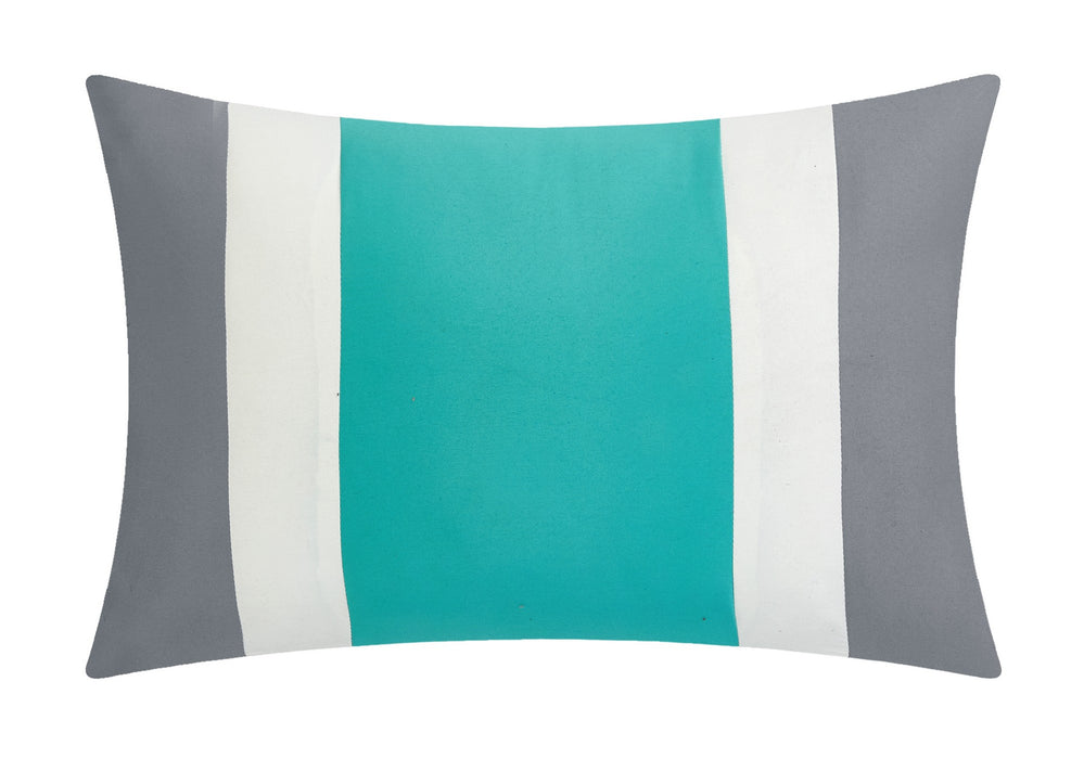 Chic Home Kavalier Color Block Geometric Pattern Design Hotel Collection Sheets 10 Pieces Comforter Decorative Pillows & Shams-Queen 90x90, Turquoise - Queen