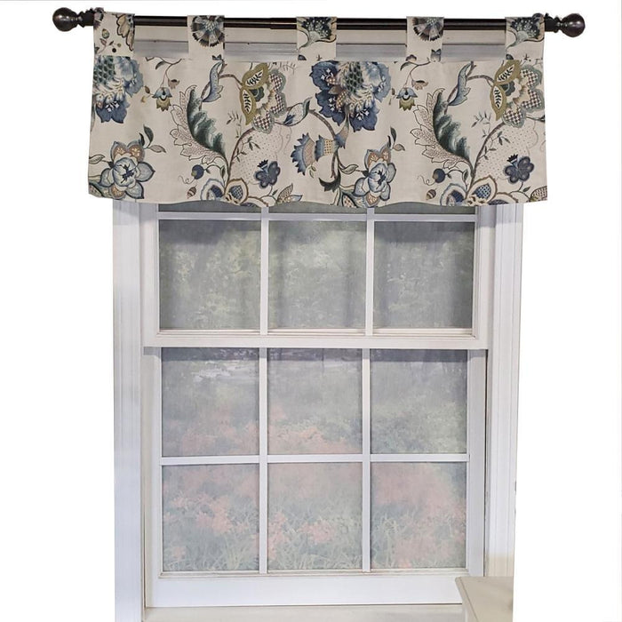 Ophelia Tab Valance All season 4" Tab Valance 45" x 15" Iris Blue by RLF Home