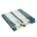 NY&C Home Lasko Faux Cashmere Throw Blanket Plush Super Soft Two Tone Striped Design With Tassel Fringe, 50” x 60”, Blue - Blue