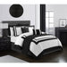 Chic Home Hortense Comforter And Quilt Set Hotel Collection Design Fish Scale Pattern Bed In A Bag Black, King - King