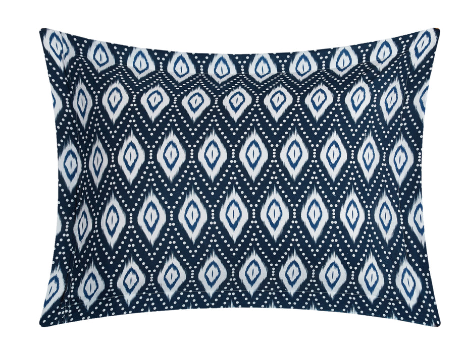 Chic Home Cedar 4 Pieces Duvet Cover Set Cotton Zipper Closure Pillow Shams - Queen 90x92, Blue - Queen