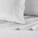 NY&C Home Samara 4 Piece Sheet Set Super Soft Unique Striped Pattern Print Design – Includes 1 Flat, 1 Fitted Sheet, and 2 Pillowcases, King, Grey - Gray
