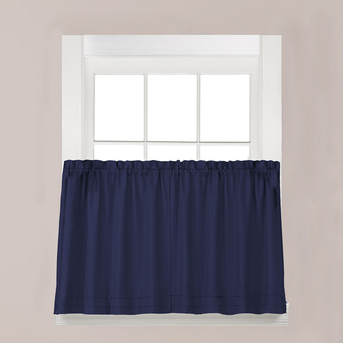 Saturday Knight Ltd Holden High Quality Stylish Soft And Clean Look Window Tier Pair - 2 Piece - 57x36", Garnet - 57x36