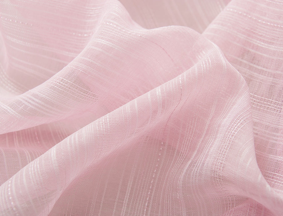 Olivia Gray Erica Doily Stripe Grommet Panel Pair - 54x90", Blush
