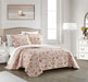 NY&C Home Bali 7 Piece Quilt Set Beach Themed Clams Conches Shells Print Bedding - Sheets Pillowcases Pillow Shams Included, King - King