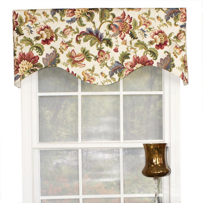 Noblesse Cornice 3" Rod Pocket Valance 50" x 17" Multicolor by RLF Home