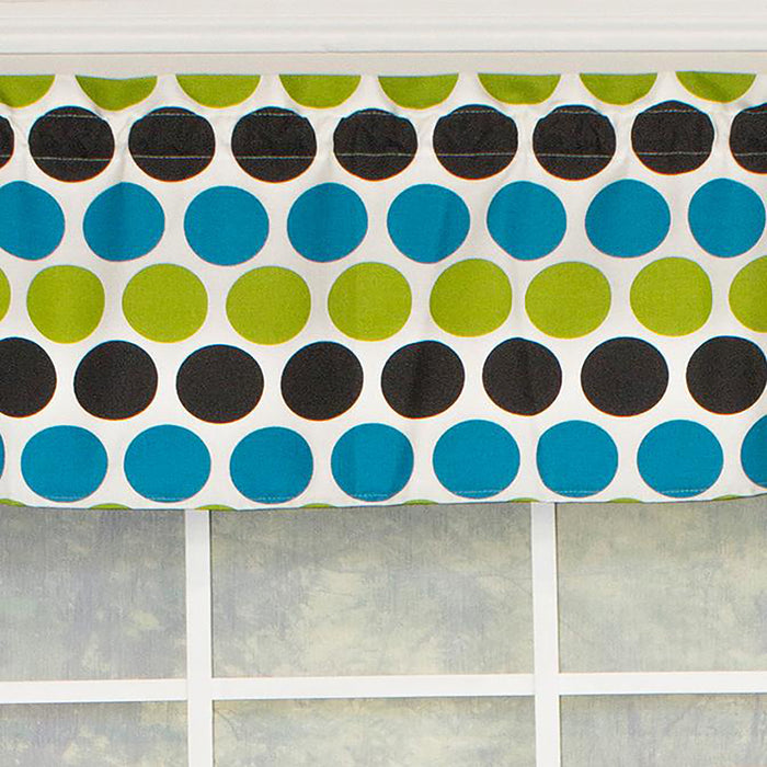 RLF Home Fanci Tailored 100% Cotton with Fully Lined 3" Rod Pocket Valnance for Windows 50" x 14" Multi